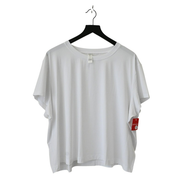 Spanx White Butter Short Sleeve Tee Size 3X 50648R - Picture 1 of 6